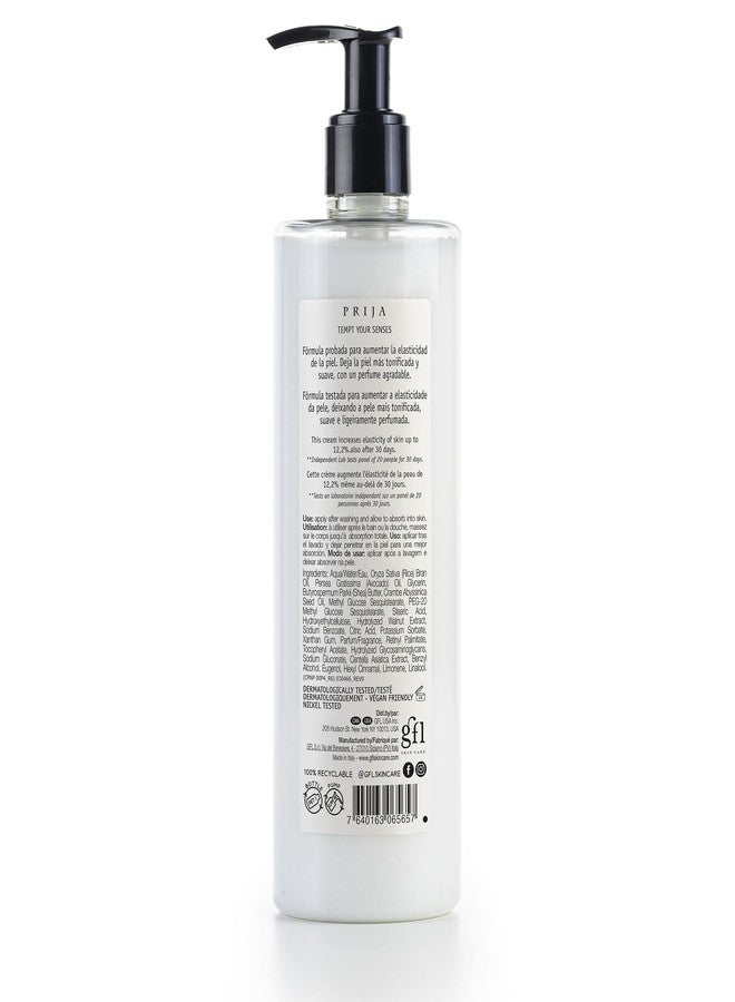 Prija Toning Body Cream with Green Walnuts and Centella Asiatica (12.84 fl oz) - Elasticizing and Moisturizing - Vegan Friendly - Dermatologically Tested - Made with 100% Recycled Bottle - Image 2